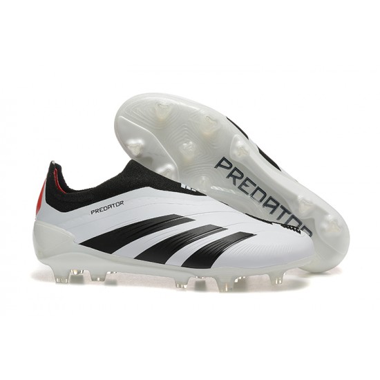 Adidas Predator Accuracy Firm Ground Men Black White Football Shoes