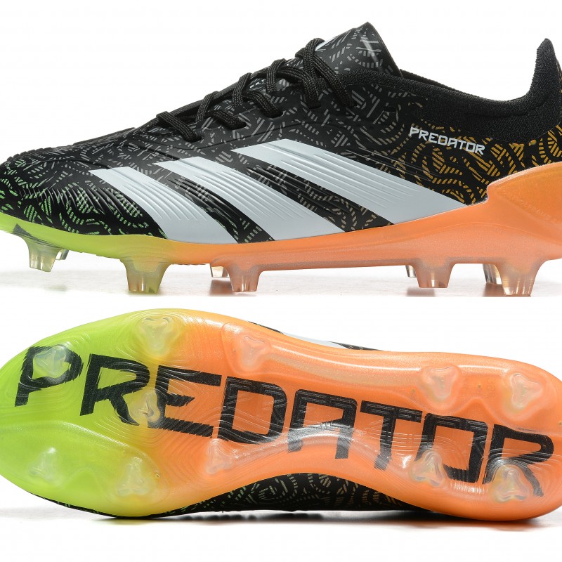 Adidas Predator Accuracy Firm Ground Men Black White Football Shoes