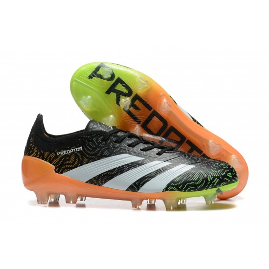 Adidas Predator Accuracy Firm Ground Men Black White Football Shoes