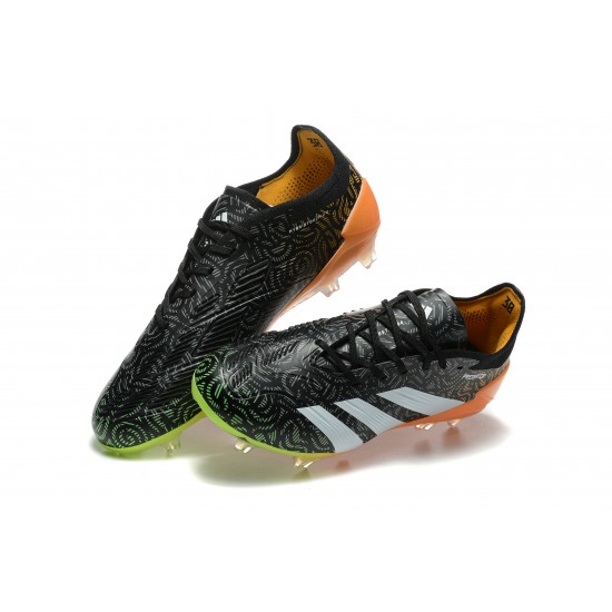 Adidas Predator Accuracy Firm Ground Men Black White Football Shoes