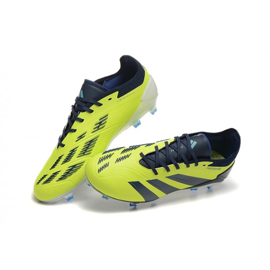 Adidas Predator Accuracy Firm Ground Men Black and Yellow Football Shoes