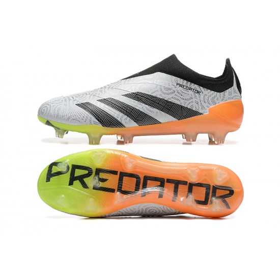 Adidas Predator Accuracy Firm Ground Grey Orange Football Shoes