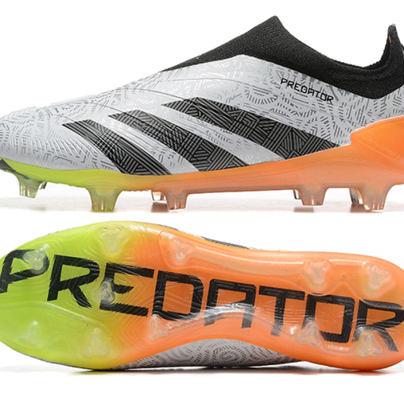 Adidas Predator Accuracy Firm Ground Grey Orange Football Shoes