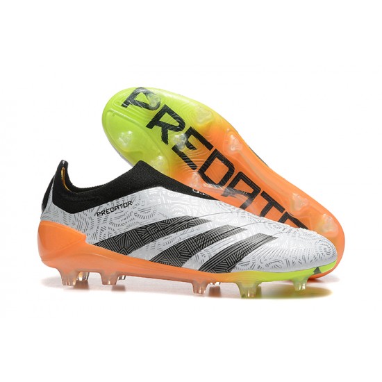 Adidas Predator Accuracy Firm Ground Grey Orange Football Shoes