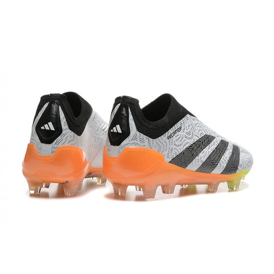 Adidas Predator Accuracy Firm Ground Grey Orange Football Shoes