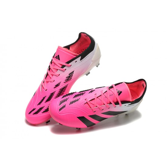 Adidas Predator Accuracy Firm Ground Men Pink Black Football Shoes