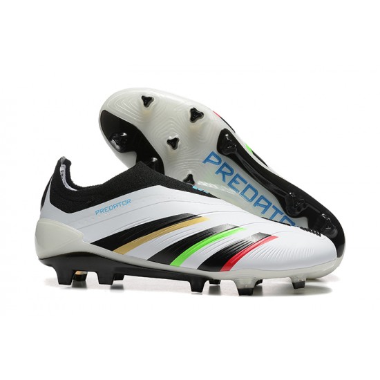 Adidas Predator Accuracy Firm Ground White Black Football Shoes