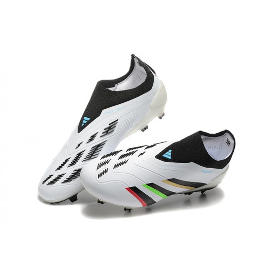 Adidas Predator Accuracy Firm Ground White Black Football Shoes