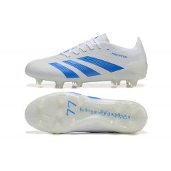 Adidas Predator Accuracy Firm Ground Men White Blue Football Shoes