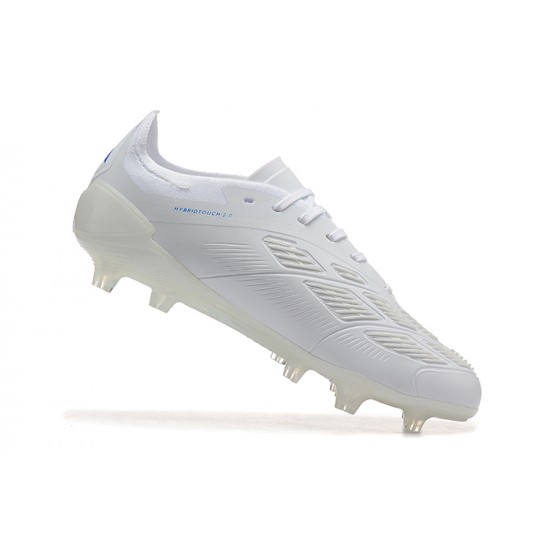 Adidas Predator Accuracy Firm Ground Men White Blue Football Shoes