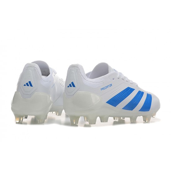 Adidas Predator Accuracy Firm Ground Men White Blue Football Shoes