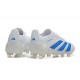 Adidas Predator Accuracy Firm Ground Men White Blue Football Shoes