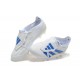 Adidas Predator Accuracy Firm Ground White and Blue Football Shoes