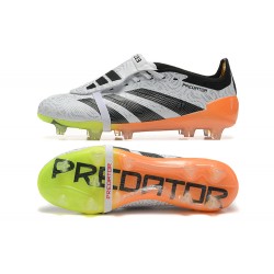 Adidas Predator Accuracy Firm Ground White and Orange Football Shoes