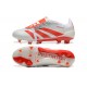 Adidas Predator Accuracy Firm Ground White and Red Football Shoes