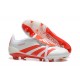 Adidas Predator Accuracy Firm Ground White and Red Football Shoes