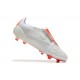 Adidas Predator Accuracy Firm Ground White and Red Football Shoes