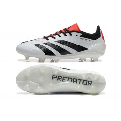 Adidas Predator Accuracy Firm Ground Men White and Red Football Shoes