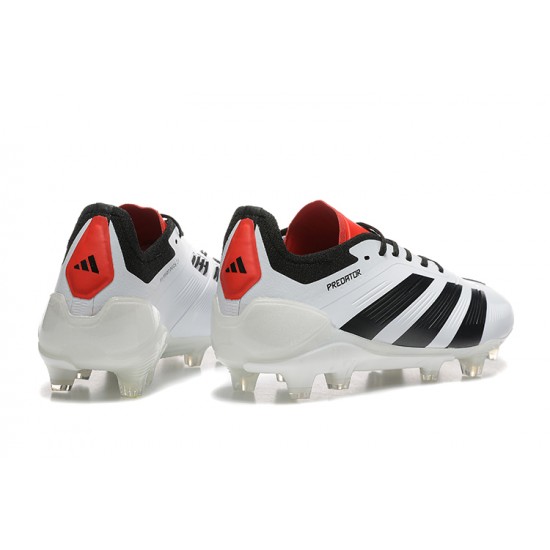 Adidas Predator Accuracy Firm Ground Men White and Red Football Shoes