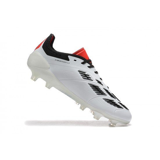 Adidas Predator Accuracy Firm Ground Men White and Red Football Shoes