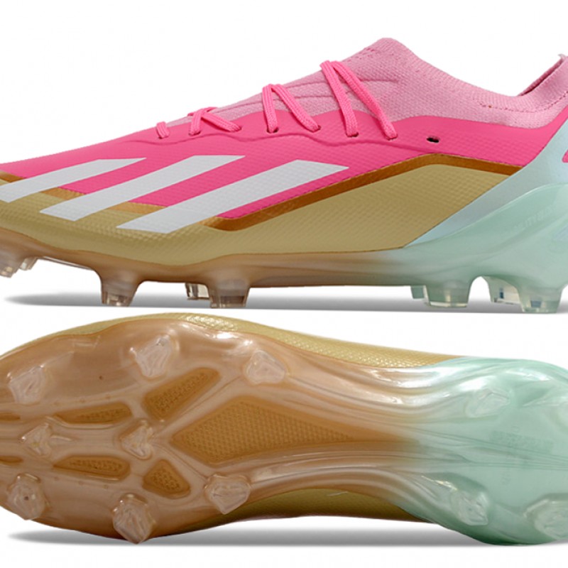 Adidas X Speedportal.1 Firm Ground Men Pink Gold Football Shoes