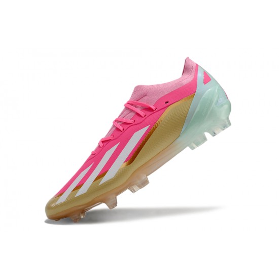 Adidas X Speedportal.1 Firm Ground Men Pink Gold Football Shoes