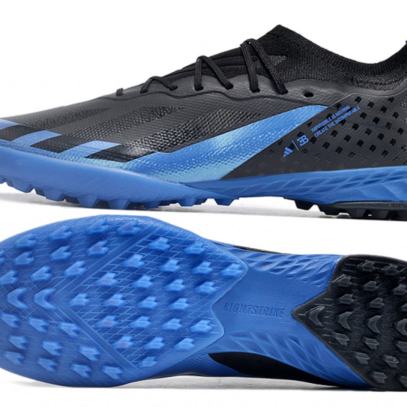 Adidas X Speedportal.1 Turf Men Black Blue Football Shoes