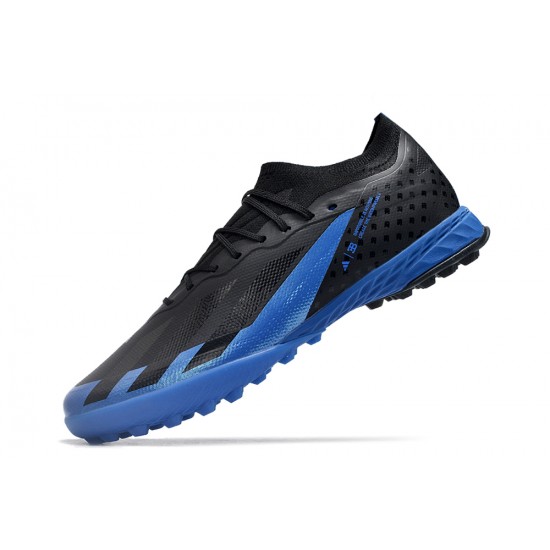 Adidas X Speedportal.1 Turf Men Black Blue Football Shoes