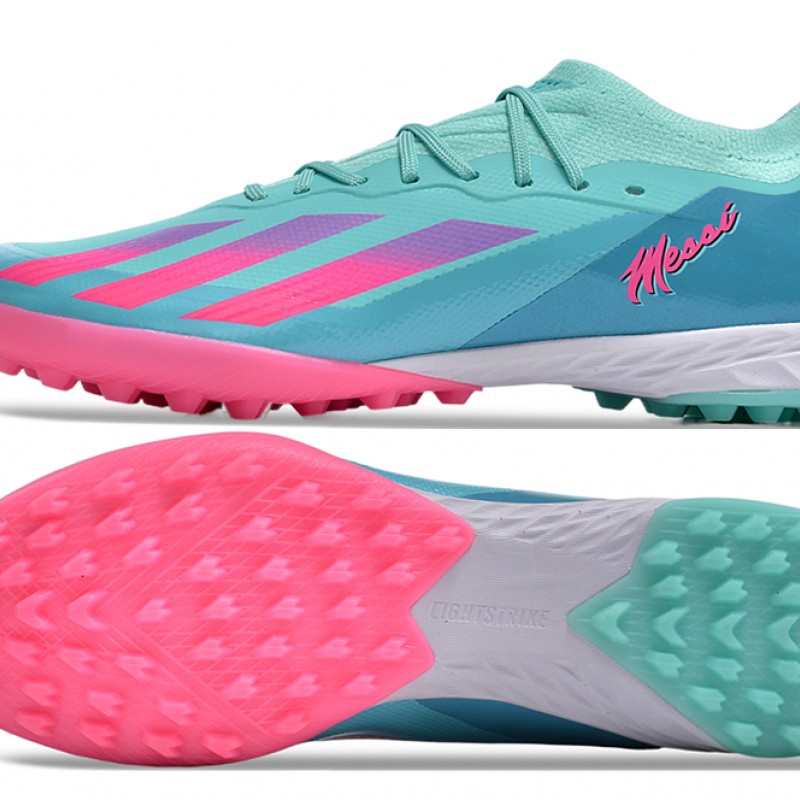 Adidas X Speedportal.1 Turf Men Blue Pink Football Shoes