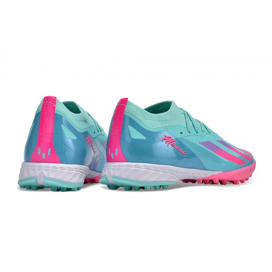 Adidas X Speedportal.1 Turf Men Blue Pink Football Shoes