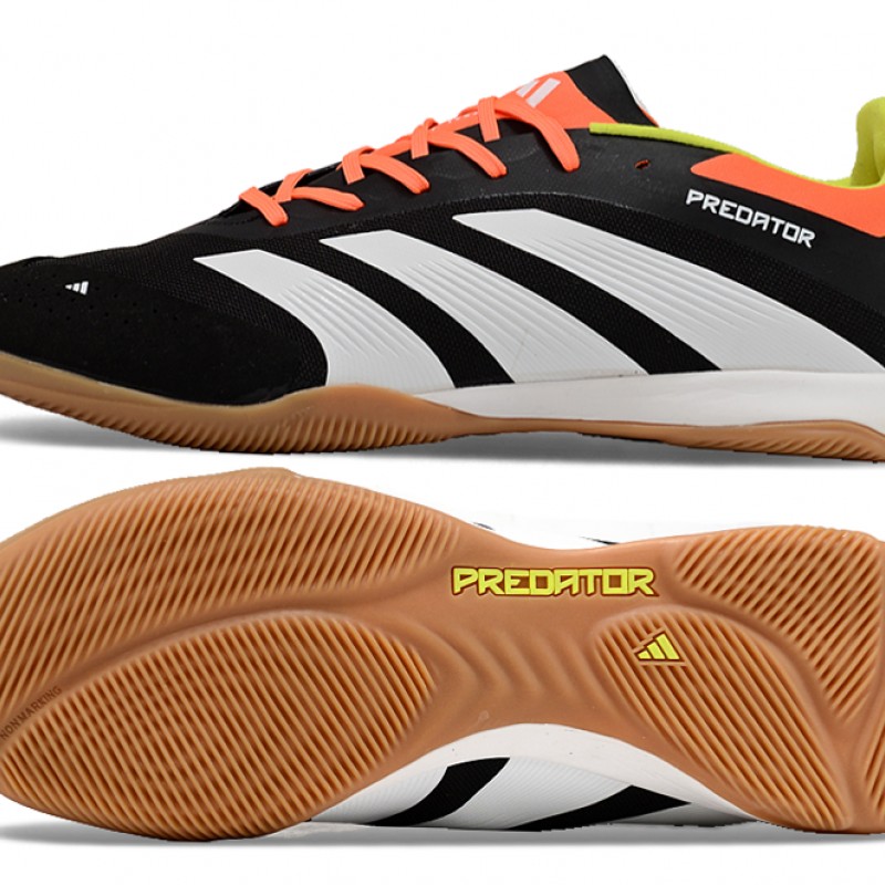 Unisex Adidas Predator 24 Elite Indoor Court Black Brown Football Shoes