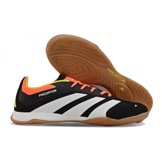 Unisex Adidas Predator 24 Elite Indoor Court Black Brown Football Shoes