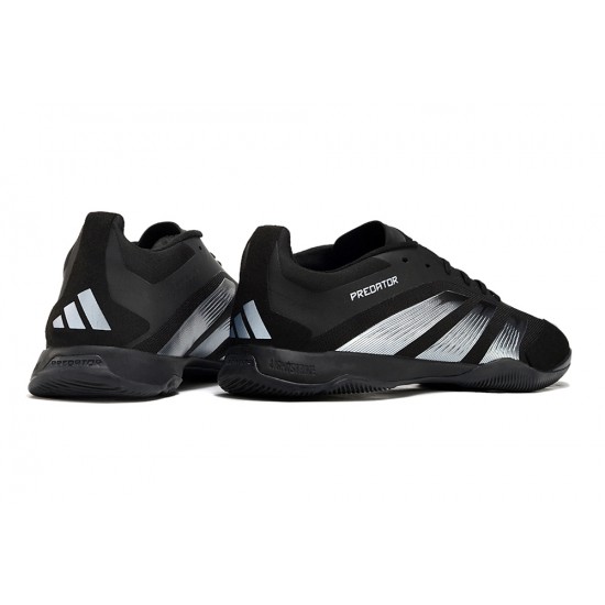 Unisex Adidas Predator 24 Elite Indoor Court Black Grey Football Shoes