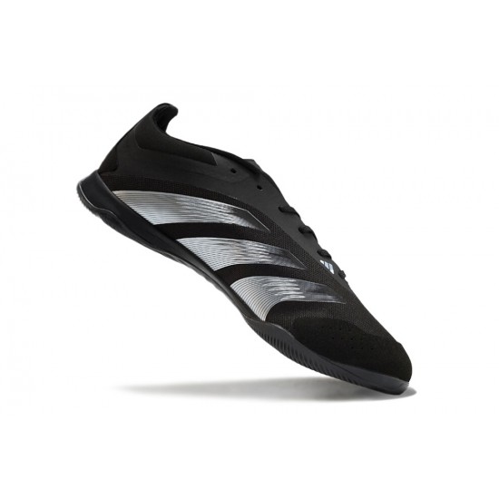 Unisex Adidas Predator 24 Elite Indoor Court Black Grey Football Shoes