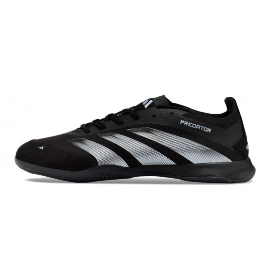 Unisex Adidas Predator 24 Elite Indoor Court Black Grey Football Shoes