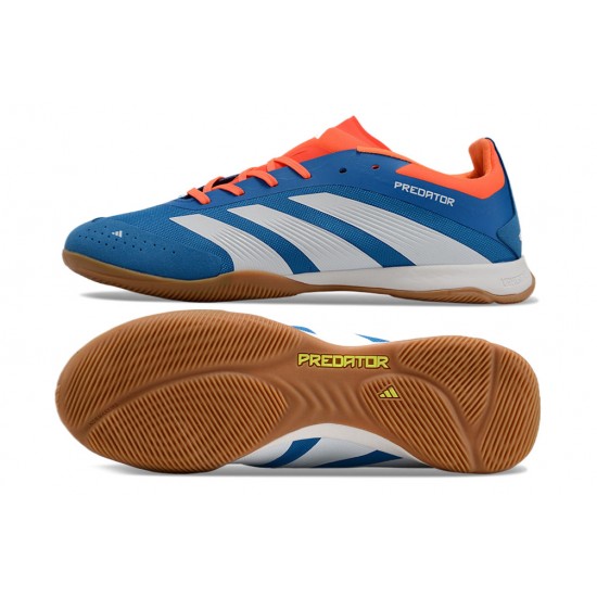 Unisex Adidas Predator 24 Elite Indoor Court Blue Brown Football Shoes