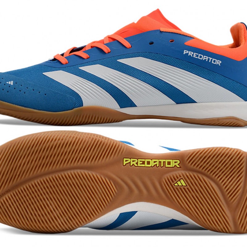 Unisex Adidas Predator 24 Elite Indoor Court Blue Brown Football Shoes