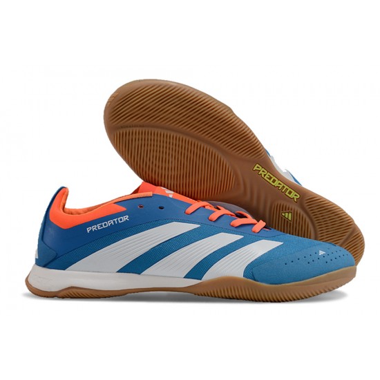 Unisex Adidas Predator 24 Elite Indoor Court Blue Brown Football Shoes