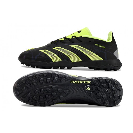 Unisex Adidas Predator 24 Elite Turf Black Yellow Football Shoes