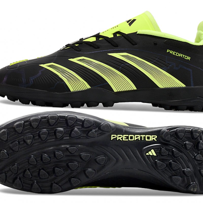 Unisex Adidas Predator 24 Elite Turf Black Yellow Football Shoes