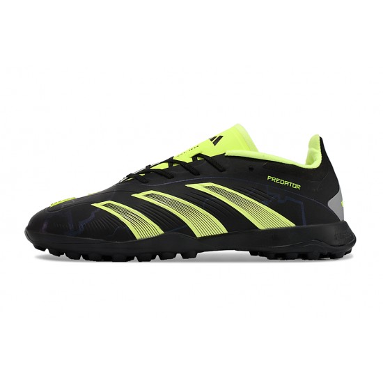 Unisex Adidas Predator 24 Elite Turf Black Yellow Football Shoes