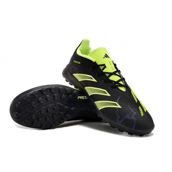 Unisex Adidas Predator 24 Elite Turf Black Yellow Football Shoes