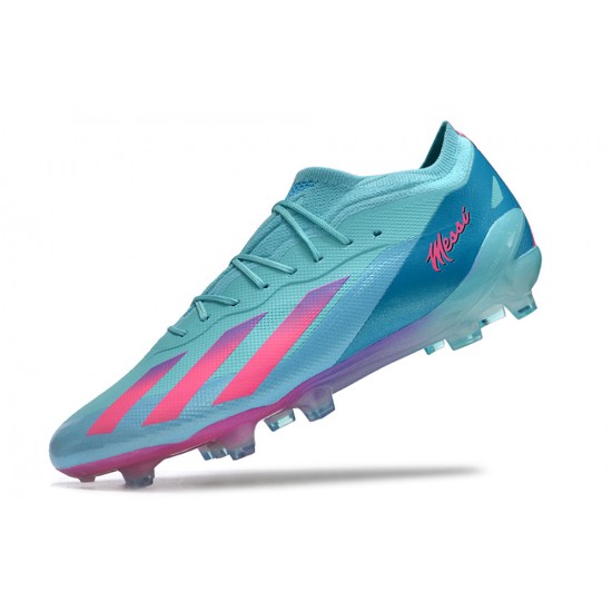 Unisex Adidas X Speedportal.1 Firm Ground Blue Pink Football Shoes