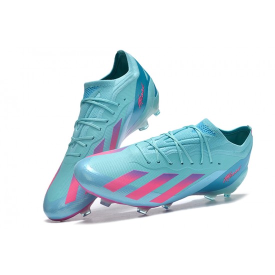 Unisex Adidas X Speedportal.1 Firm Ground Blue Pink Football Shoes