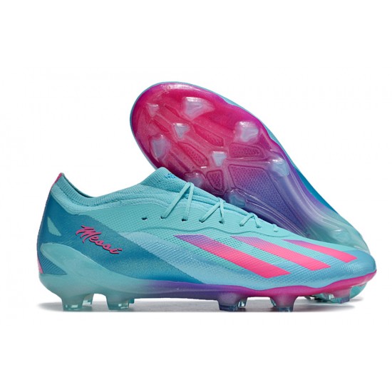 Unisex Adidas X Speedportal.1 Firm Ground Blue Pink Football Shoes