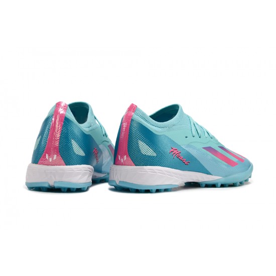 Unisex Adidas X Speedportal.1 Turf Bule and Pink Football Shoes