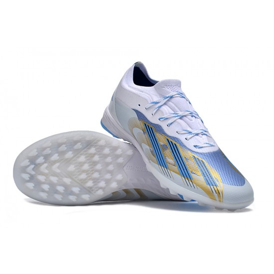 Unisex Adidas X Speedportal.1 Turf White Gold Football Shoes