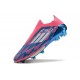 Unisex Adidas F50 Firm Ground Pink Blue shoelace Football Shoes