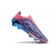 Unisex Adidas F50 Firm Ground Pink Blue shoelace Football Shoes