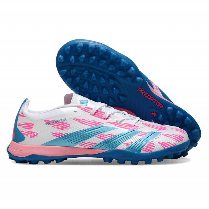 Adidas Predator 24 Elite Turf Boots Unisex Pink Blue Football Shoes